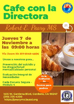 Únase a nosotros para tomar un café con el director.